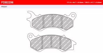 Тормозные колодки FERODO FDB2256EF (27072)