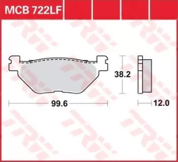 Тормозные колодки LUCAS MCB722SRM TRW / LUCAS (6776)