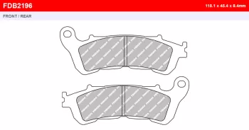 Тормозные колодки FERODO FDB2196SM (27069)