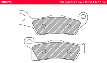 Тормозные колодки FERODO FDB2273SG (6604)