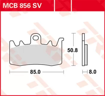 Гальмівні колодки LUCAS MCB856SV TRW / LUCAS (6838)