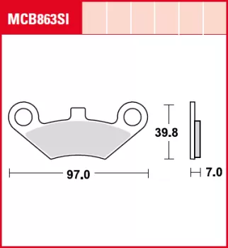 Тормозные колодки LUCAS MCB863SI TRW / LUCAS (6839)