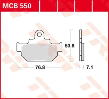 Тормозные колодки LUCAS MCB550 TRW / LUCAS (6693)