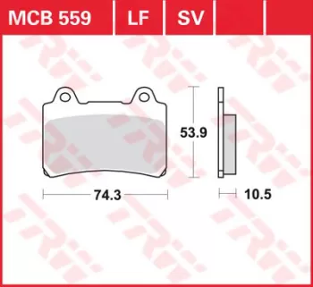 Гальмівні колодки LUCAS MCB559 TRW / LUCAS (6695)