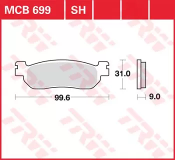 Тормозные колодки LUCAS MCB699 (6758)