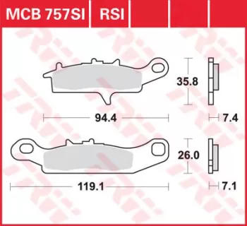 Тормозные колодки LUCAS MCB757SI TRW / LUCAS (6801)