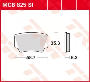 Тормозные колодки LUCAS MCB825SI TRW / LUCAS (6833)