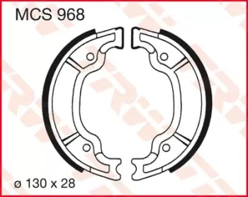 Тормозные колодки барабанные LUCAS MCS968 TRW / LUCAS (6860)