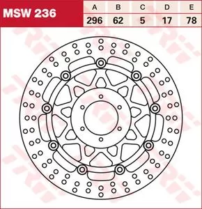Тормозной диск LUCAS MSW236 TRW / LUCAS (6129)