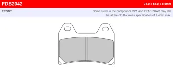 Тормозные колодки Ferodo FDB2042EFP (84210)