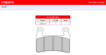 Тормозные колодки Ferodo FDB2079EFP (87319)