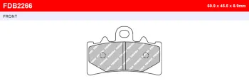 Тормозные колодки Ferodo FDB2266KST = FDB2266ST (88050)