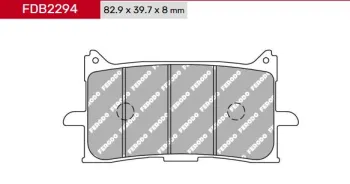 Тормозные колодки Ferodo FDB2294KST = FDB2294ST (88054)