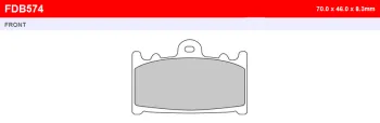 Тормозные колодки Ferodo FDB574EFP (84218)