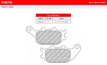 Тормозные колодки Ferodo FDB754EFP (84211)