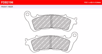 Тормозные колодки FERODO FDB2196EF (7754)
