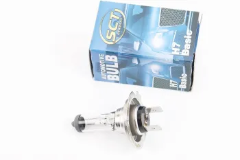 Лампа фары галоген H7 12V 55W PX26D Basic SCT (22602)