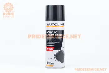 Краска акриловая AutoLive А154 чёрный матовый (450ml) (65408)