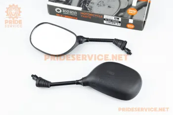 Зеркала к-кт Yamaha черные капли, м8 (66374)