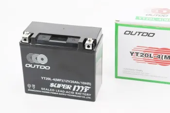 Акумулятор Outdo YT20L-4(MF) кислотный (L175 x W85 x H155mm) (66497)