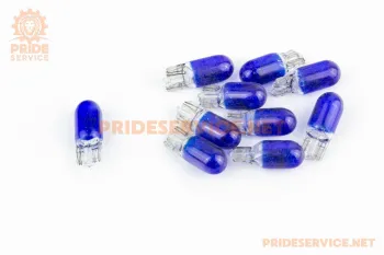 Лампа поворота (синяя без цоколя) 12V/3W T10 (10шт) Китай (70849)