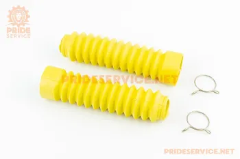 Гофри передніх амортизаторів d=30/45mm; L=190mm к-кт 2шт (жовті) Китай (70930)