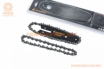 Шина 4''-1,1mm 1/4'' 28зв L-13см + цепи 1/4''-1,1mm-28зв. круг. зуб (2 шт) DarWin (71316)