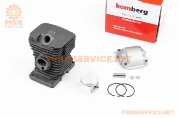 MS 170 - Циліндр к-кт (цпг) 37mm (палець 8mm) чорний + піддон KAMBERG (71381)