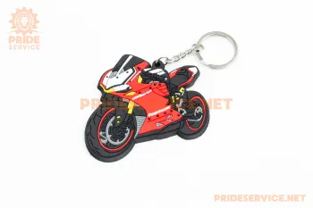 Брелок мото Ducati Corse, гумовий 80х70мм Китай (76848)