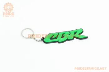 Брелок CBR, гумовий 85х25мм, зелений Китай (76863)