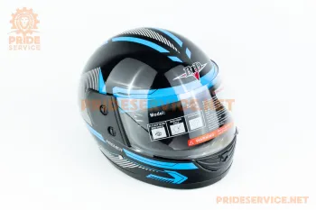 Шлем интеграл BLD 825B (размер М) чёрно-синий (77076)
