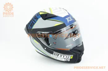 Шлем интеграл Axxis Fenix Essence (размер L) чёрно-синий мат (78548)