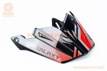 Козирок шолома кросового Galaxy GLX-803, чорно-червоний (82351)