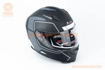 Шолом інтеграл Galaxy GLX-313 (розмір S) чорно-білий мат (82360)