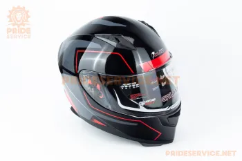 Шлем интеграл Galaxy GLX-313 (размер L) чёрно-красный (82377)