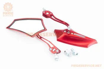 Зеркала к-кт пластик SPORT, красные М8/10 (SH-2217) (84737)