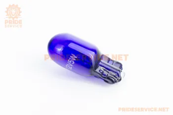 Лампа поворотника T10 (без цоколя) синя 12V/5W Китай (85629)