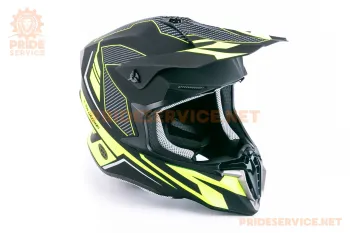 Шлем кроссовый Forte HD-806-1 (размер XL) чёрно-салатовый мат (87741)