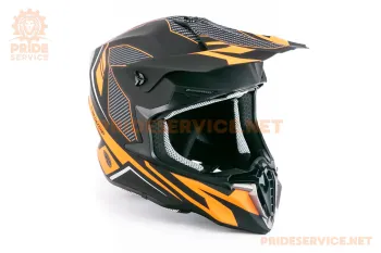 Шолом кросовий Forte HD-806-2 (розмір L) чорно-помаранчевий мат (87743)