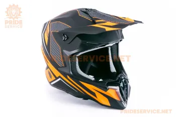 Шлем кроссовый Forte HD-806-2 (размер XL) чёрно-оранжевый мат (87744)