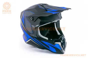 Шлем кроссовый Forte HD-806-3 (размер L) чёрно-синий мат (87746)