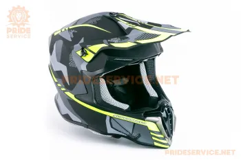 Шлем кроссовый Forte HD-806-4 (размер XL) чёрно-салатовый мат (87750)