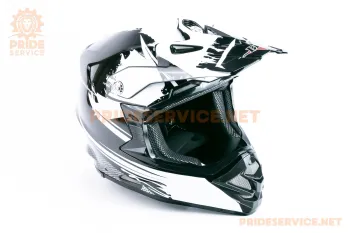 Шлем кроссовый BLD 819-5 (размер L) чёрно-белый (88241)