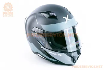 Шлем интеграл Axor Hunter Turbo (размер L) чёрно-серый мат (88443)