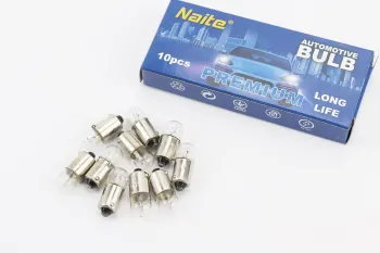 Лампа поворота (белая c цоколем) 12V/3W T8.5 BA9S - 10шт (22542)