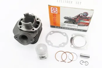 Honda DIO ZX - Цилиндр к-кт (цпг) 50cc 40мм (палец 12мм) желтая коробка SEE (24931)