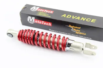 Honda - Амортизатор задній GY6 290мм d-53мм (з регулюванням, червоний) Mototech (27699)