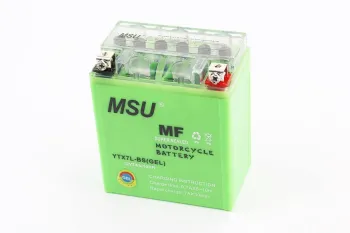 Аккумулятор 7Аh МОТО YTX7L-BS (гелевый) 130/115/70мм  MSU (28277)