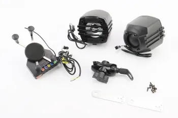 АУДІО-блок з тримачем телефону (МРЗ-USB / SD, FM-радіо) + колонки 2шт Китай (38845)
