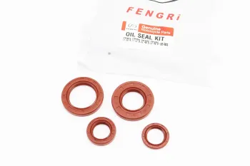 Сальник двигуна к-кт 4шт Suzuki Lets (17x25x5, 17x27x6, 22x40x7, 27x40x6), коричневі FENGRI (38884)